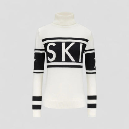Pull Femme Hiver Laine Mérinos Col Roulé Chaud