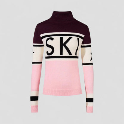Pull Femme Hiver Laine Mérinos Col Roulé Chaud