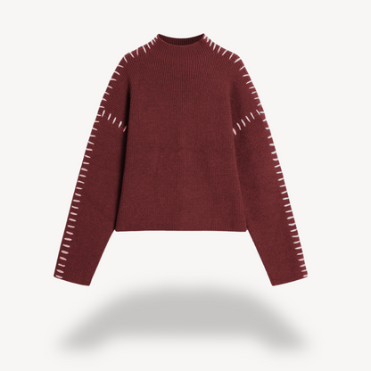 Pull pour femme avec détails en maille tricotée 0