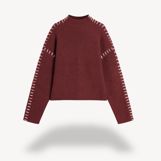 Pull pour femme avec détails en maille tricotée 0