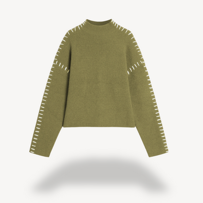 Pull pour femme avec détails en maille tricotée 1