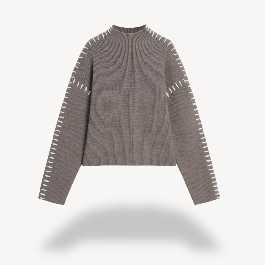 Pull pour femme avec détails en maille tricotée 2