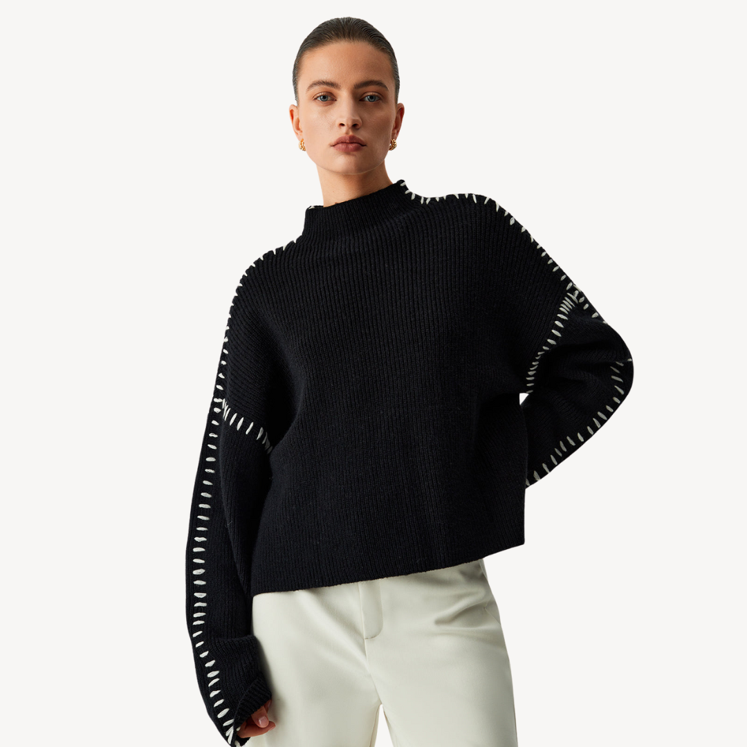 Pull pour femme avec détails en maille tricotée 3