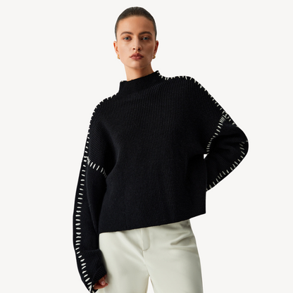 Pull pour femme avec détails en maille tricotée 3