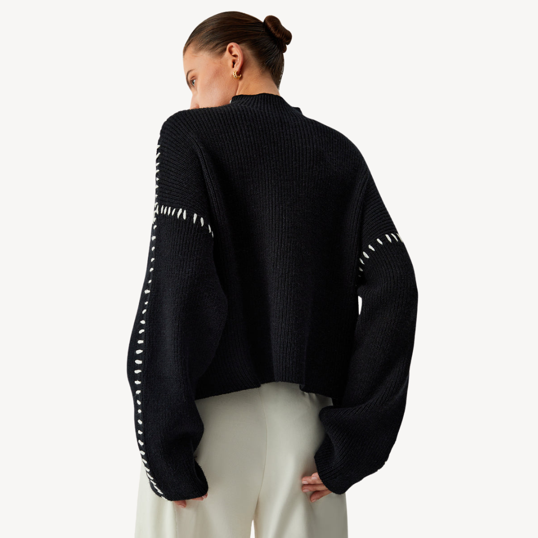 Pull pour femme avec détails en maille tricotée 5