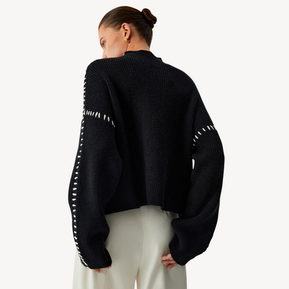 Pull pour femme avec détails en maille tricotée 5