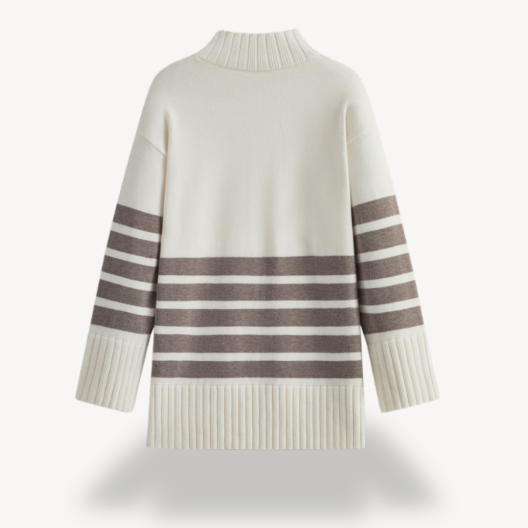 Pull rayé en maille pour femme 3