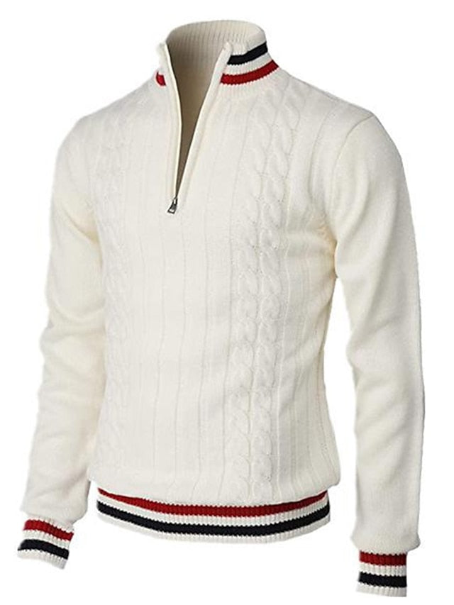 Pull Homme Hiver Épais et Chaud avec Fermeture Éclair - PanierRoyale