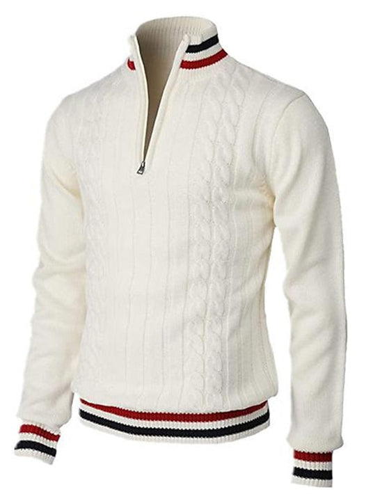 Pull Homme Hiver Épais et Chaud avec Fermeture Éclair - PanierRoyale