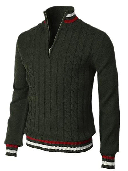 Pull Homme Hiver Épais et Chaud avec Fermeture Éclair