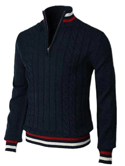 Pull Homme Hiver Épais et Chaud avec Fermeture Éclair