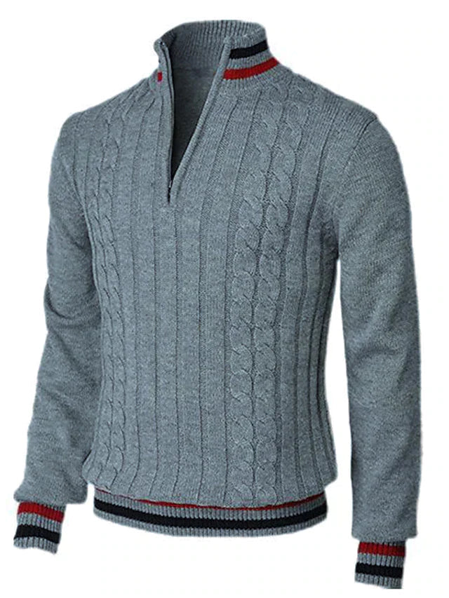 Pull Homme Hiver Épais et Chaud avec Fermeture Éclair