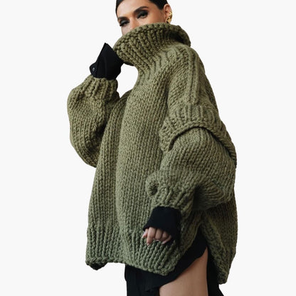 Pull Femme Grande Taille Laine Épaisse et Chaude