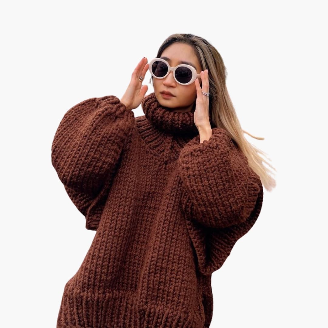 Pull Femme Grande Taille Laine Épaisse et Chaude