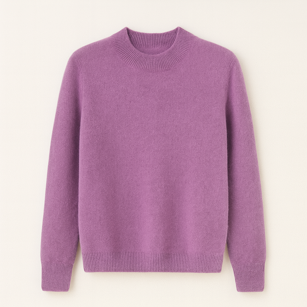Pull en Laine Rouge Bordeaux