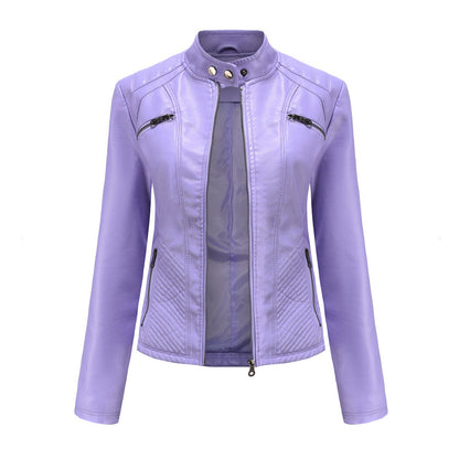 Veste En Cuir Tendance Pour Femme | Fermeture Éclair