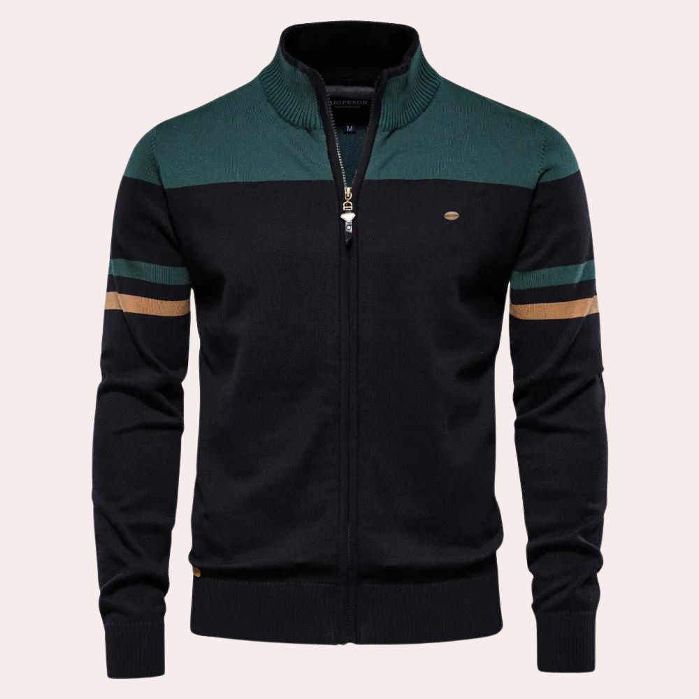 TIM - Cardigan Tricot à Glissière pour Hommes