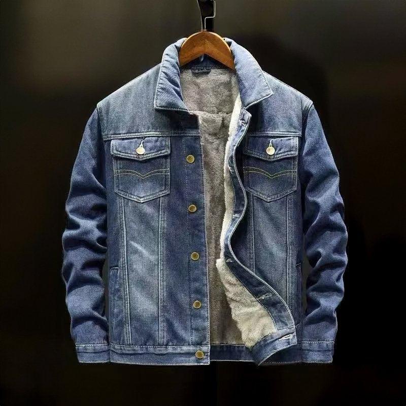 Blouson Homme Denim Doublure Polaire Chaude