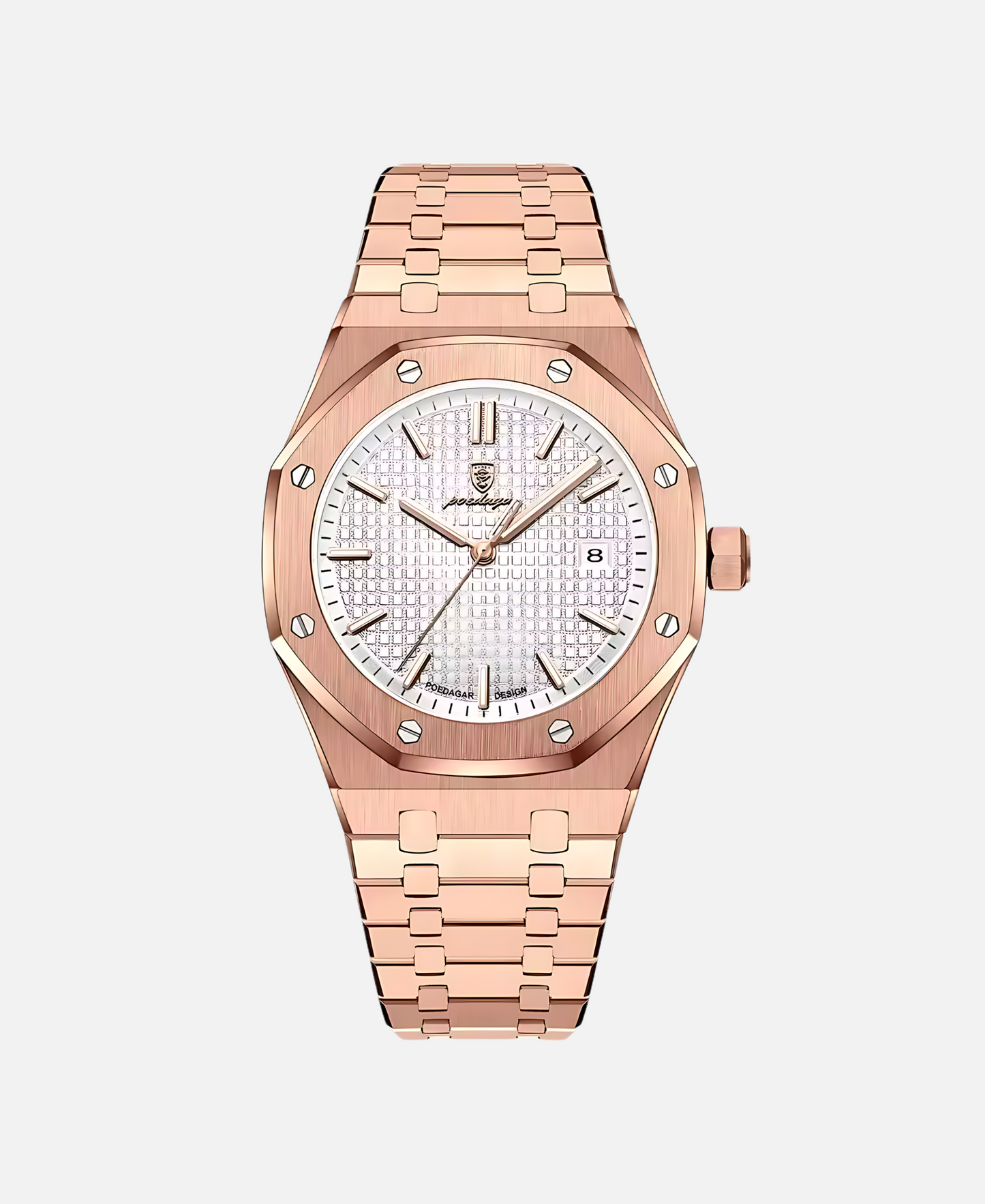 Montre Homme Élégante 41mm Boîtier Acier Inoxydable