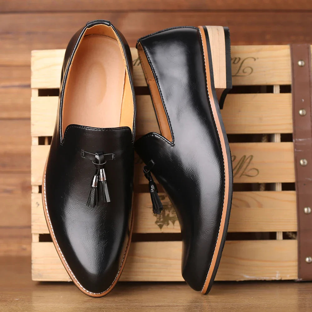 Mocassins Homme Cuir Elegant Noir