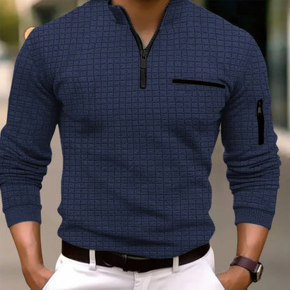 Chemise Polo Homme Coton Manche Longue Zippée - BerlinGlamour