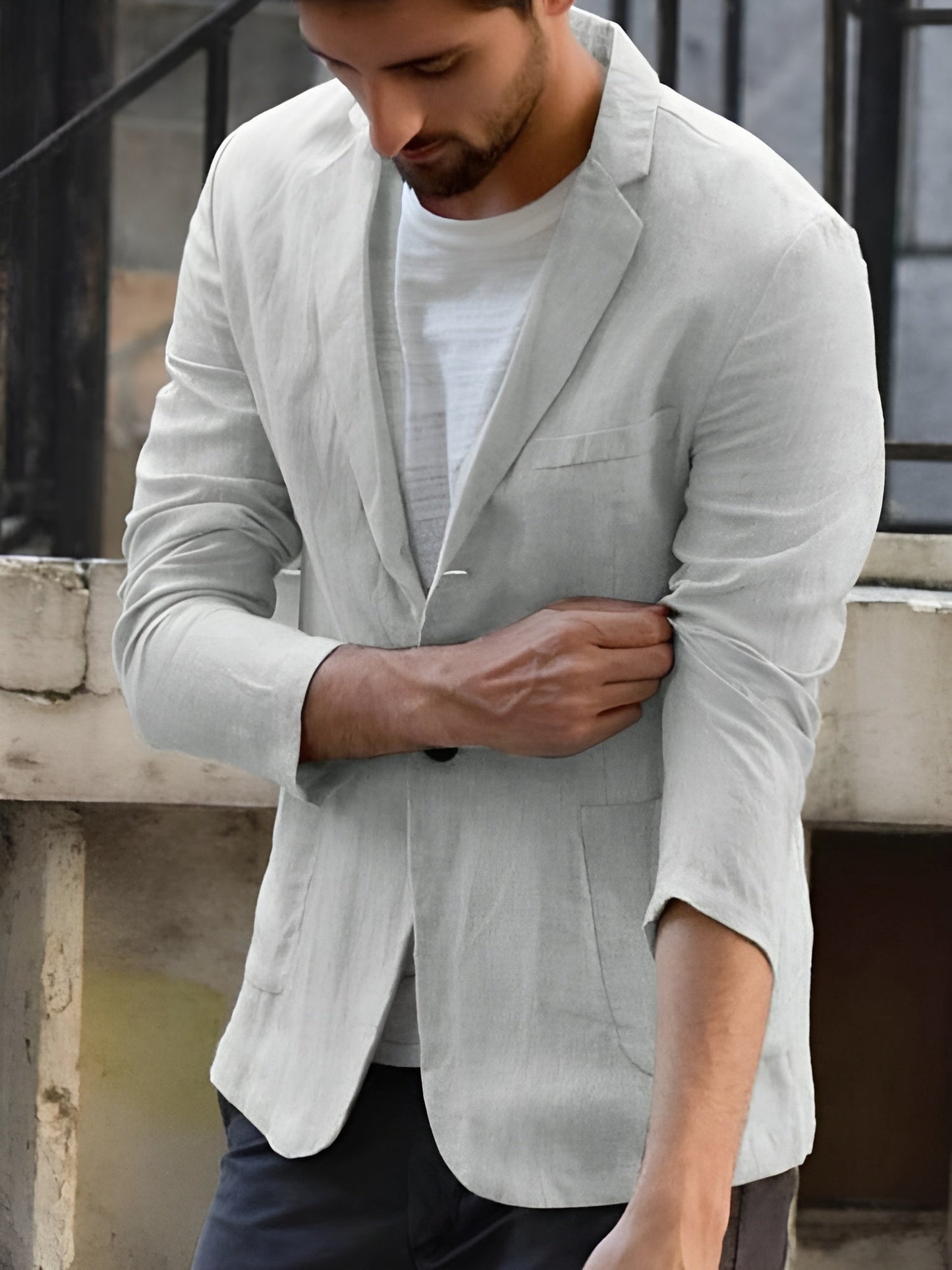 Veste Lin Homme Élégante et Décontractée pour Tous Les Occasions