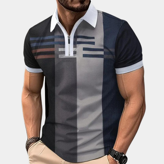 Chemise Polo Homme Zippée - Sport Chic et Respirant - BerlinGlamour