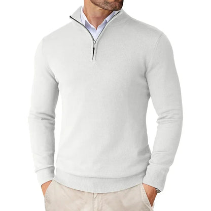 Pull Homme Col Zip en Molleton Doux