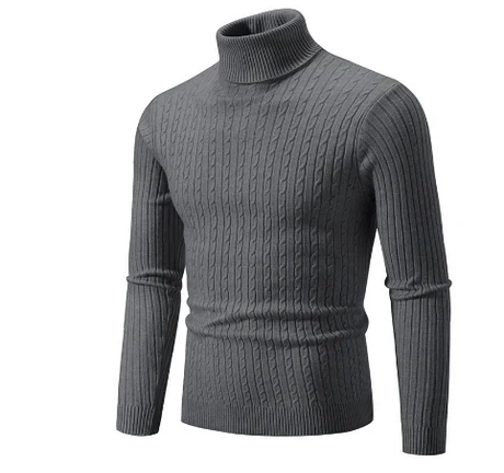 Pull Homme Col Roulé Chaud et Décontracté