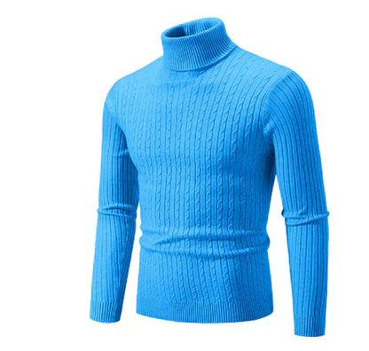 Pull Homme Col Roulé Chaud et Décontracté