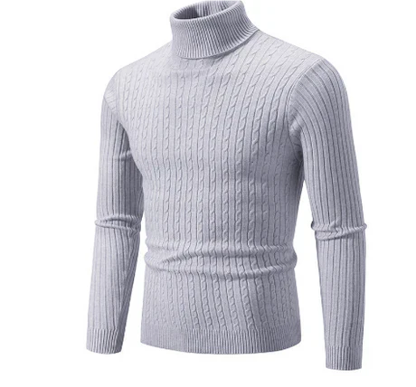 Pull Homme Col Roulé Chaud et Décontracté