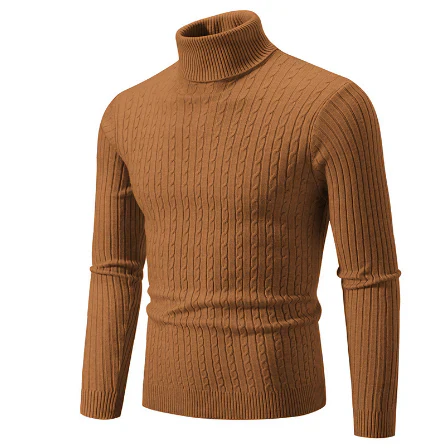 Pull Homme Col Roulé Chaud et Décontracté