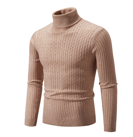 Pull Homme Laine Châle Brun Hiver - PanierRoyale