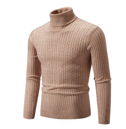 Pull Homme Col Roulé Chaud et Décontracté