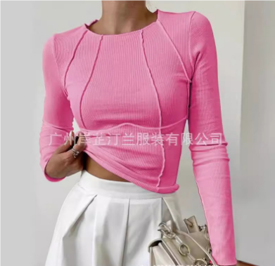 Pull Blanc Col Rond Taille Slim