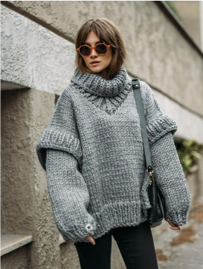 Pull Grande Taille Femme à Motif Écossais