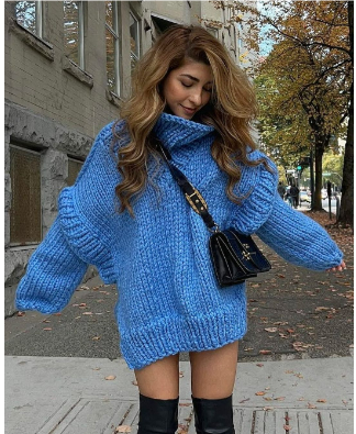 Pull Grande Taille Femme à Motif Écossais