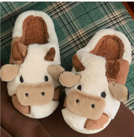 Chaussons Femmes Hiver Chauffants avec Motif Animal