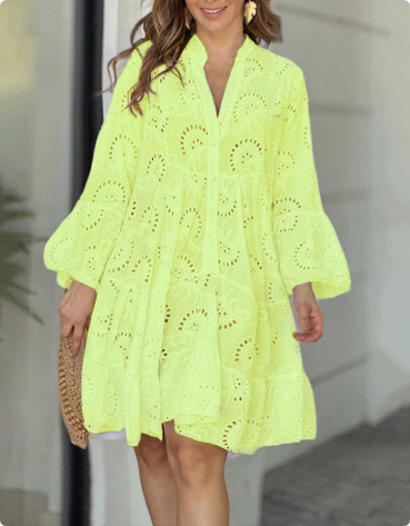 Robe Femme Confort Mi-Longue en Coton Doux