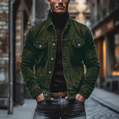 Blouson Homme Cuir Vintage Cllassique