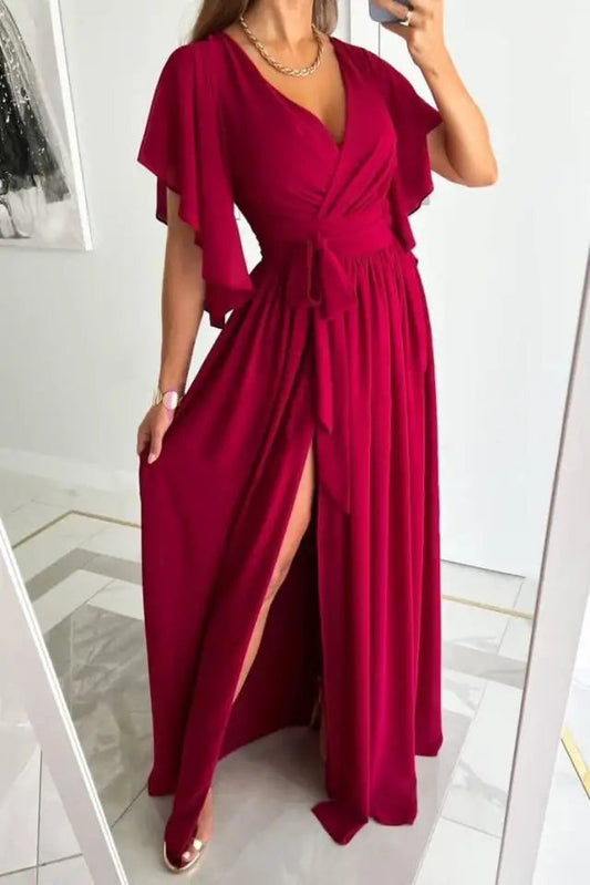 Robe Soirée Décolleté Plongeant Élégante - PanierRoyale