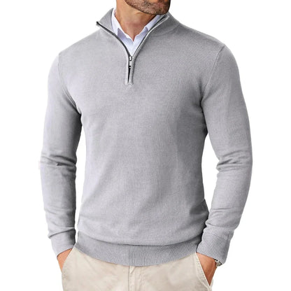 Pull Homme Col Zip en Molleton Doux