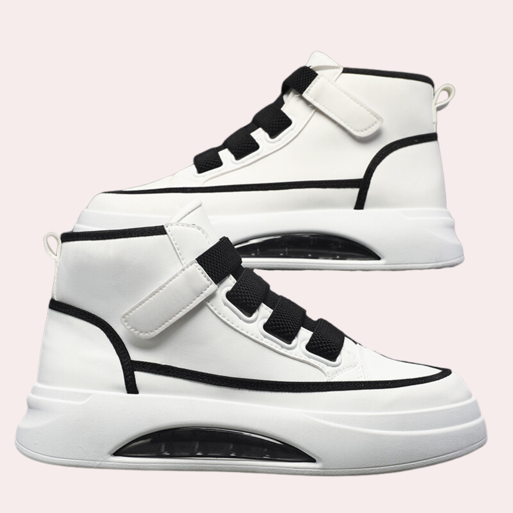 Baskets Hautes Cuir pour Homme Élégant