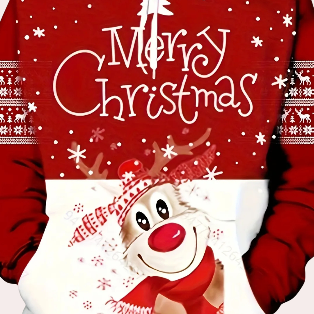 Sweat à Capuche de Noël Imprimé - vue 5