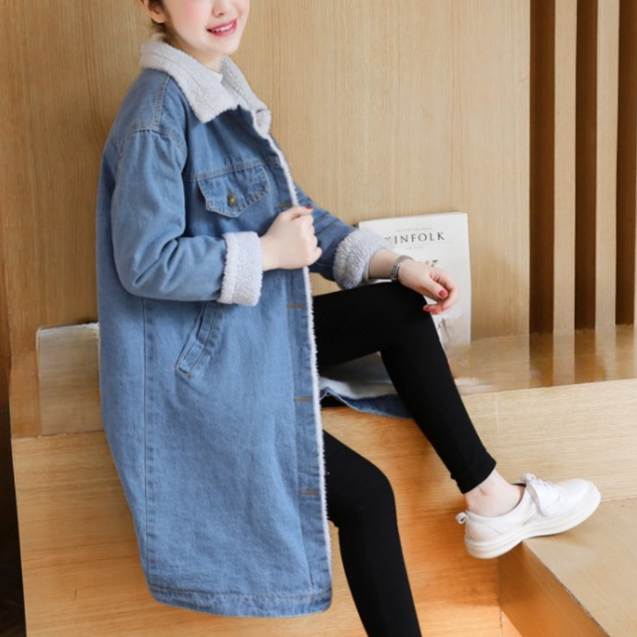 Veste en Jean Bleu - vue 4