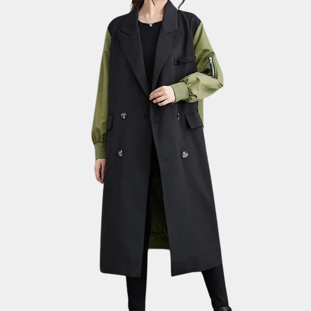 LINZEI - Manteau Long Élégant pour Femmes