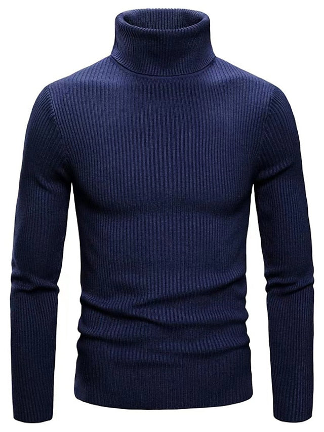 Pull col roulé doux et chaud pour homme
