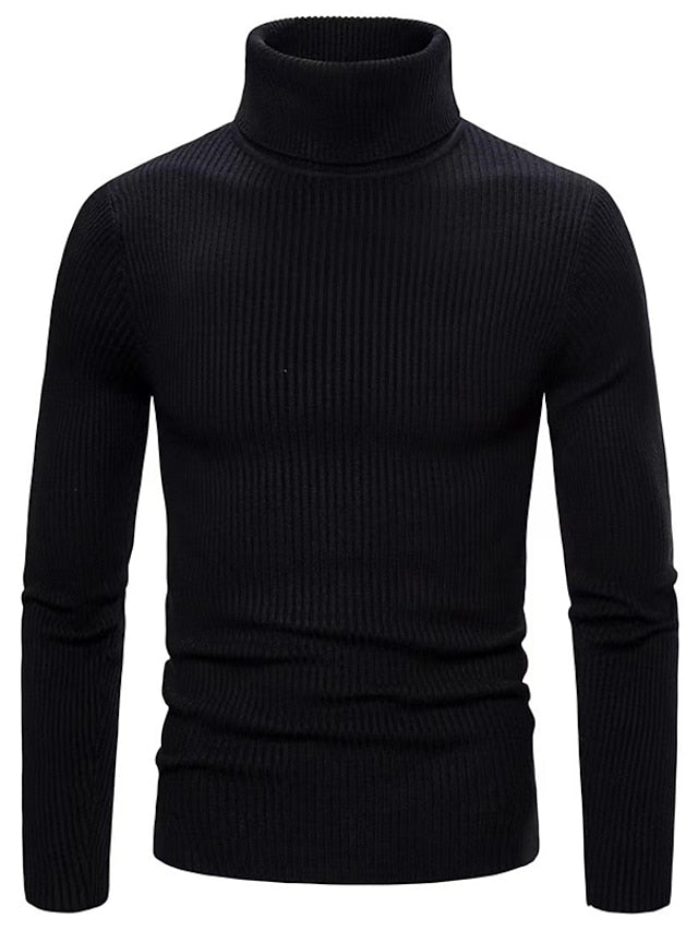 Pull col roulé doux et chaud pour homme