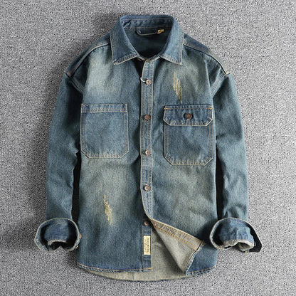 Chemise Denim Usée pour Homme - BerlinGlamour