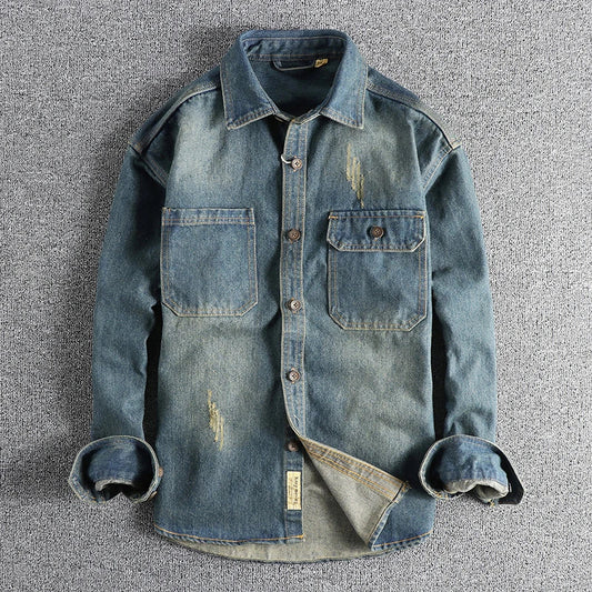 Chemise Denim Usée pour Homme - BerlinGlamour